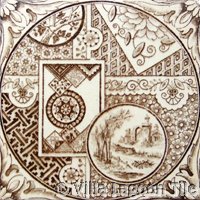 Victorial transferware tile