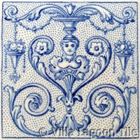 Victorial transferware tile
