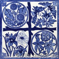 Victorial transferware tile