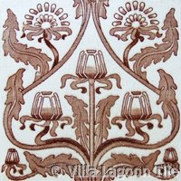 Victorial transferware tile