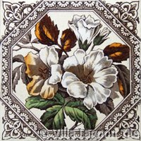 Victorial transferware tile