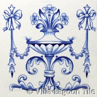 Victorial transferware tile