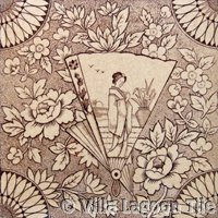 Victorial transferware tile