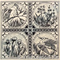 Victorial transferware tile