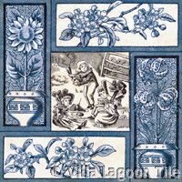 Victorial transferware tile