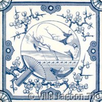 Victorial transferware tile