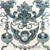 Victorial transferware tile