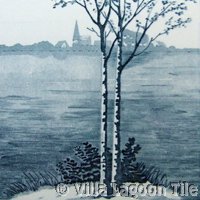 Victorial transferware tile