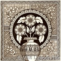 Victorial transferware tile