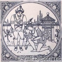 Victorial transferware tile