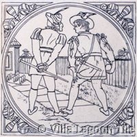 Victorial transferware tile