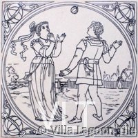 Victorial transferware tile