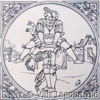 Victorial transferware tile
