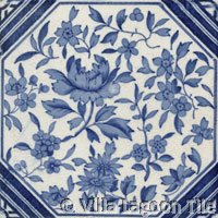 blue and white transfer ware tiles