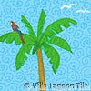 Plam tree in the sky tile