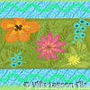 Hand drawn flower tiles