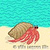 Hermit crab ceramic tile
