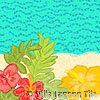 Hibiscus tropical flower tile