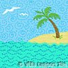 Seaside beach tile for coastal tile murals