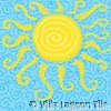 Sun in sky tile