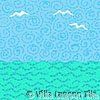 sea gulls and ocean tile