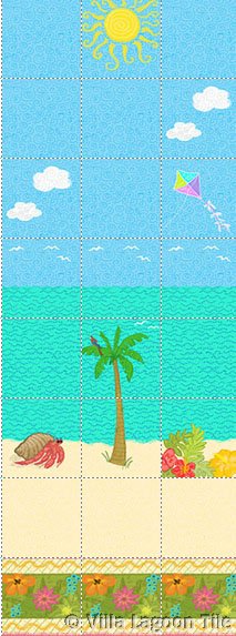 Seaside beach ceramic tiles panel