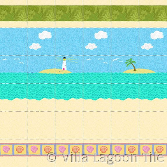 Beach ceramic tile backsplash ideas