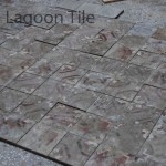 dirty old cement tiles salvaged