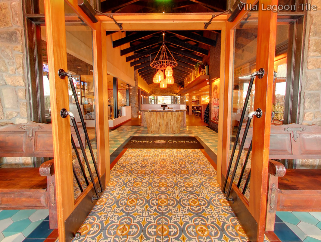 "Caprice Sebring" Cement Tile at Jimmy Changas Pearland, TX Location