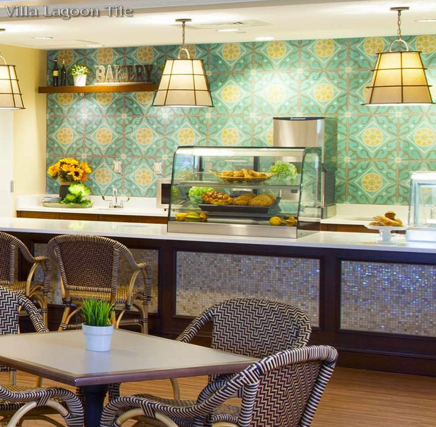 Custom "Piedmont" Cement Tile at The Watermark Community Cafe