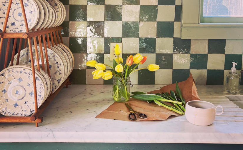 Check this out ✔ Handcrafted tile in a Checkerboard Pattern!