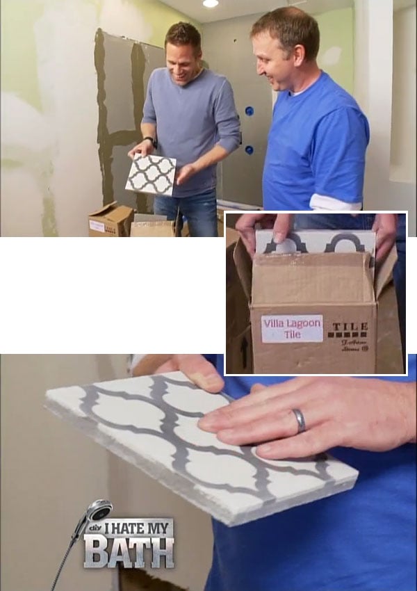Moroccan Tile on TV "Salamanca" Moroccan cement tile on DIY's I Hate My Bath