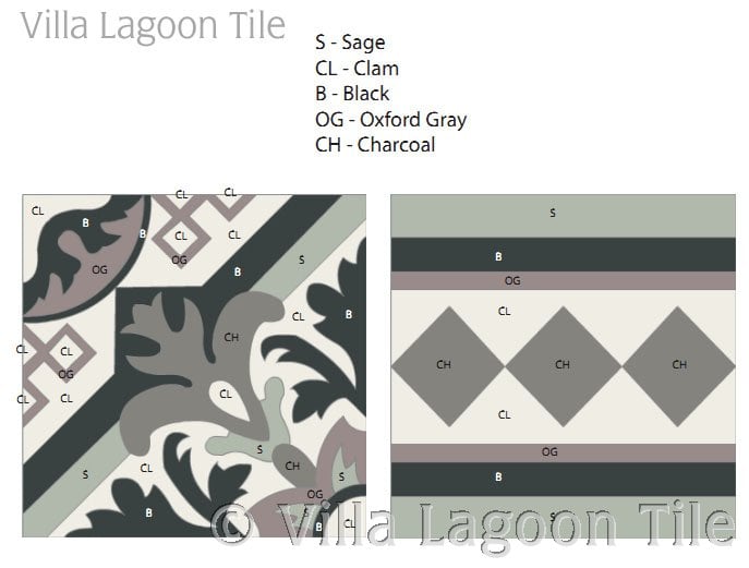 Custom tile for a foyer in California.