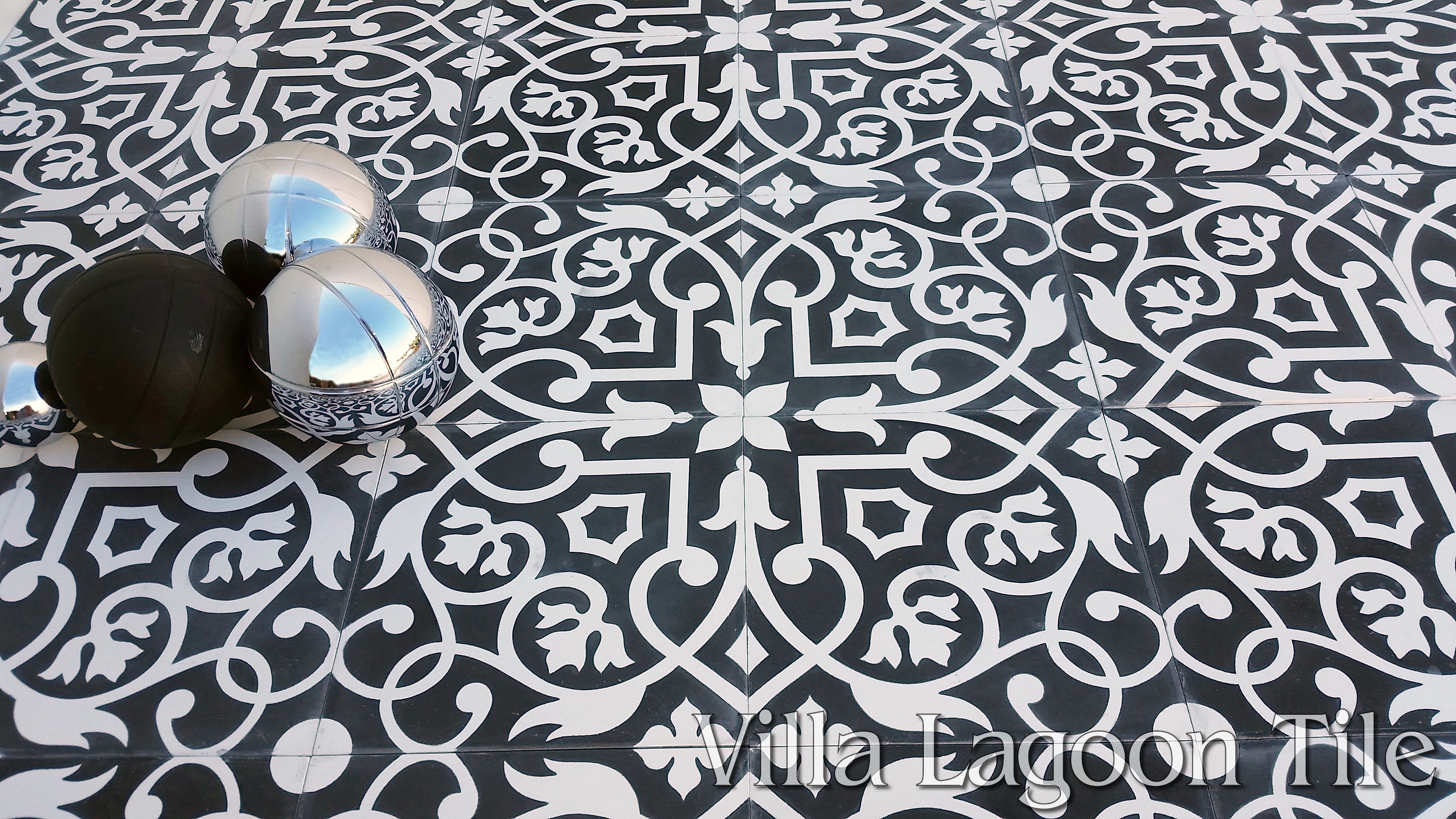 Gypsy Black White Cement Tile Villa Lagoon Click For Larger Image Gypsy Black White Cement Tile