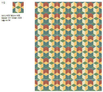 Cubes tile in multi color variations 2