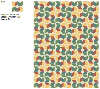 Cement tile cubes multi color variation