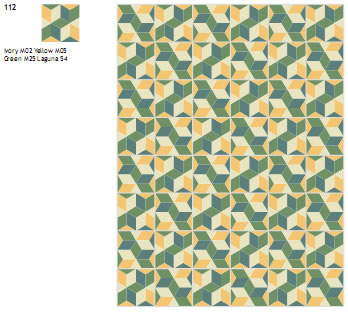 Cubes cement tile color variation 4