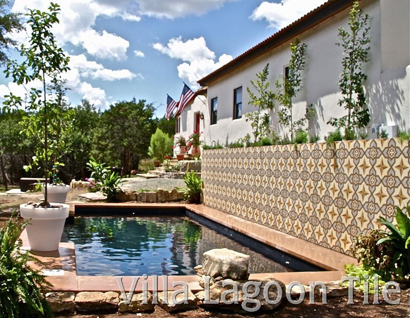 tiled swimming pool wall web