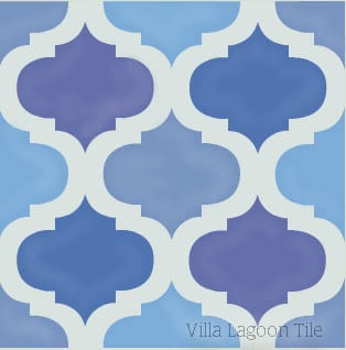 Custom Salamanca cement tile in blues.