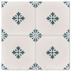 "Normandie Forêt" French floral cement tile field from Villa Lagoon Tile by Christina Salway.