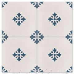 "Normandie Marine" French floral cement tile field from Villa Lagoon Tile by Christina Salway.