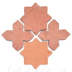6" Star and Cross Sedona Terracotta Tile from Villa Lagoon Tile.