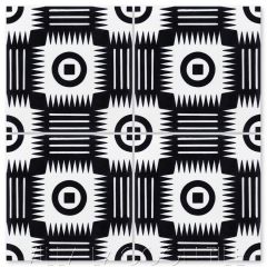 "African Check in Black and White" Modern Geometric Cement Tile by Cressida Bell, from Villa Lagoon Tile.