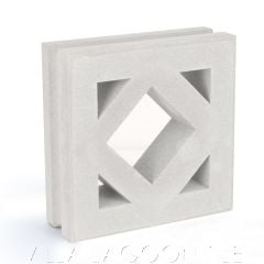 "Antilles" Natural White Geometric Breeze Blocks, by Villa Lagoon Tile.