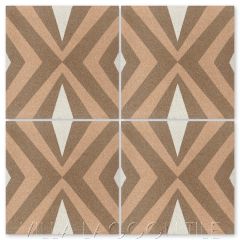 "Arturo Bronze Terrazzo" Modern Geometric Cement Tile by Neyland Design, from Villa Lagoon Tile.