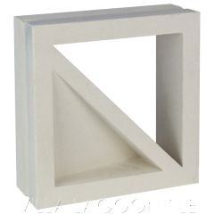 Large "Bermuda" Natural White Geometric Breeze Blocks, from Villa Lagoon Tile.