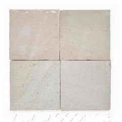 Square Glazed Zellige in Blushed Linen