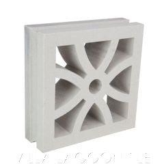 "Bora Bora" Natural White Geometric Breeze Blocks, by Villa Lagoon Tile.