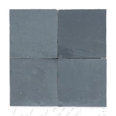 Square Glazed Zellige in Charcoal