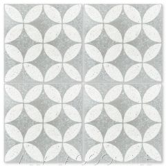 "Circulos B Urban Gray Terrazzo" Geometric Cement Tile, from Villa Lagoon Tile.